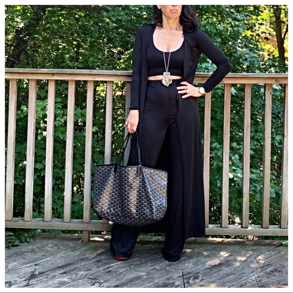 ✨LAST ONE✨Black chic Jacket Pant Top Set - Picture 2 of 7